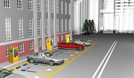 Parking flap lock unit for outdoor parking lots